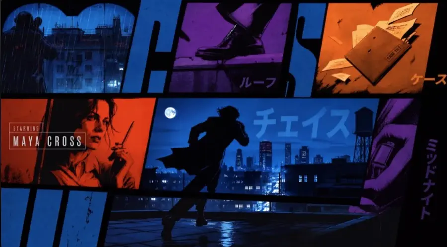 Style reference board 2 for the MIDNIGHT LINE title sequence