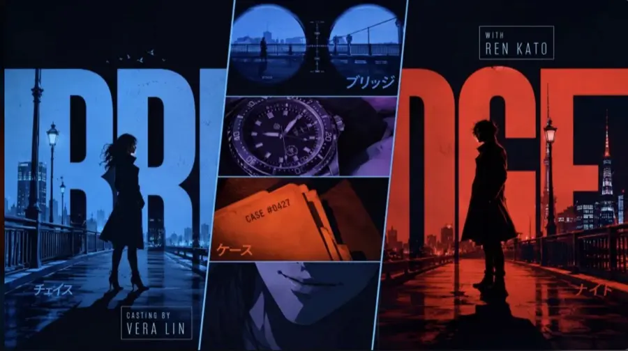 Style reference board 4 for the MIDNIGHT LINE title sequence